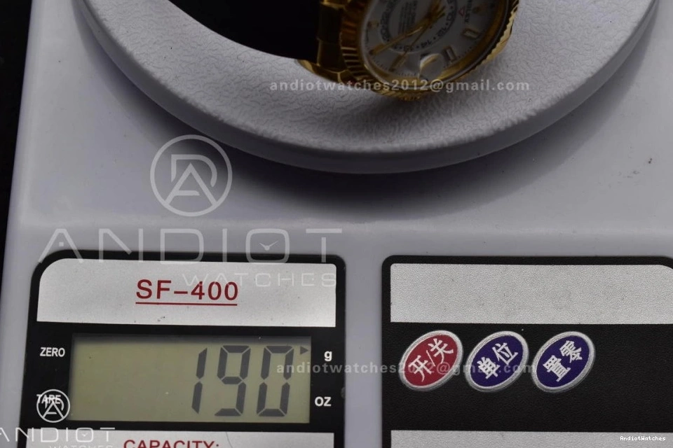 1100 1:1 YG Functional Best on A23J Strap 336238 Oysterflex White (Gain Sky-Dweller ZF Edition Dial Weight) 0106